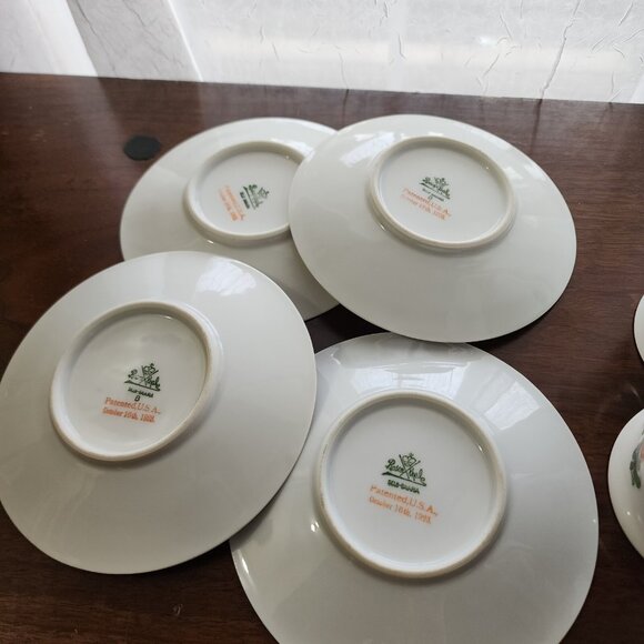 4 Rosenthal Indian Tree Cup Saucer 3.5" Continental line rust purple antique vin - Picture 13 of 16